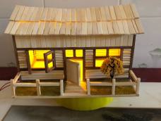 一次性筷子制作的创意小屋