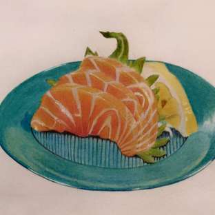 【原创】三文鱼彩铅