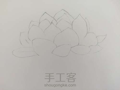 多肉彩铅画 第2步