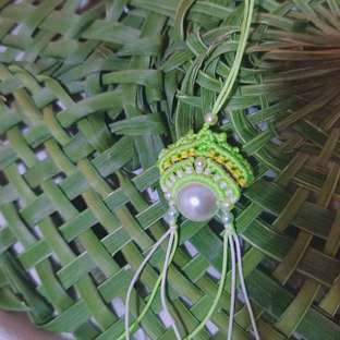 [知夏]原创简易小清新花嫁吊坠编织（正面编法）