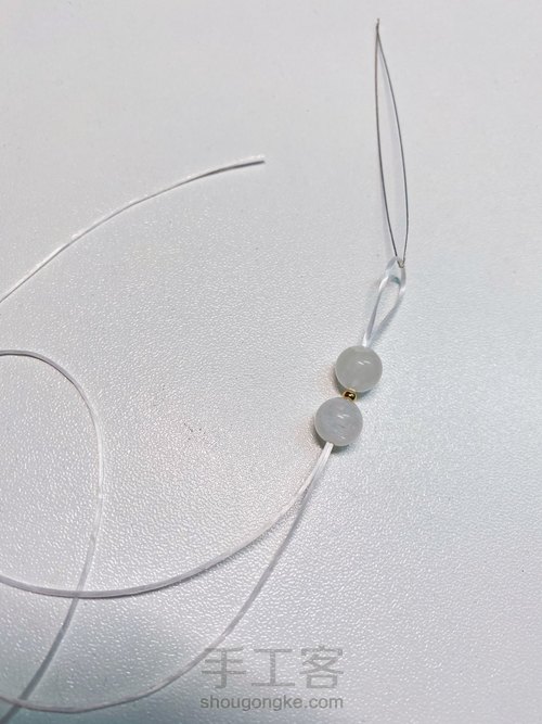 水晶手链之海蓝宝蓝月光 第2步