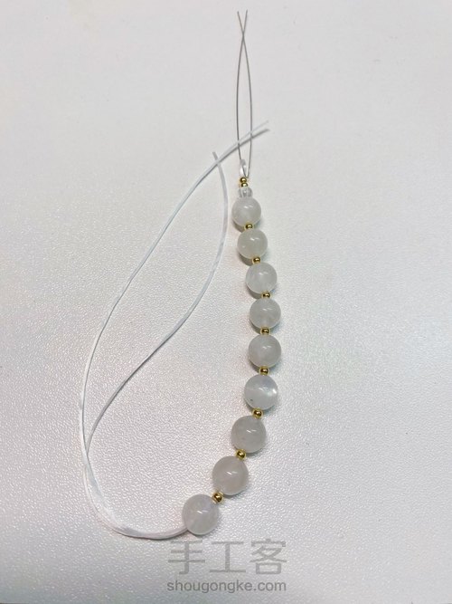 水晶手链之海蓝宝蓝月光 第3步