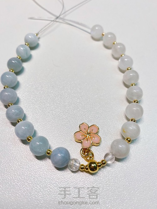 水晶手链之海蓝宝蓝月光 第5步