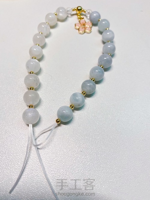 水晶手链之海蓝宝蓝月光 第6步