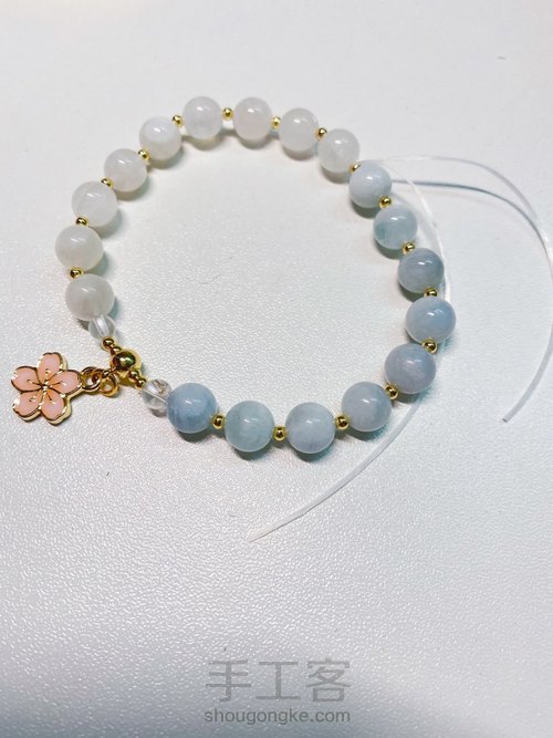 水晶手链之海蓝宝蓝月光 第7步