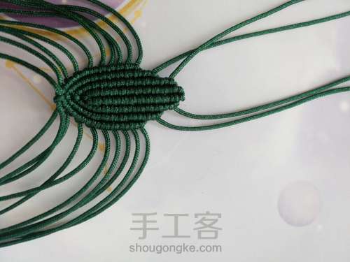 牡丹花叶子 第3步