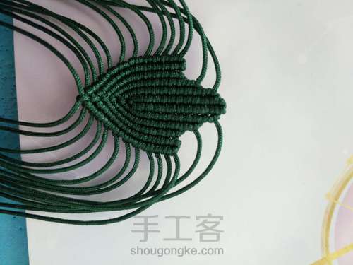 牡丹花叶子 第4步