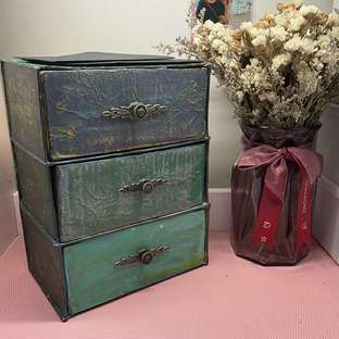 原创 废快递盒做的复古抽屉收纳