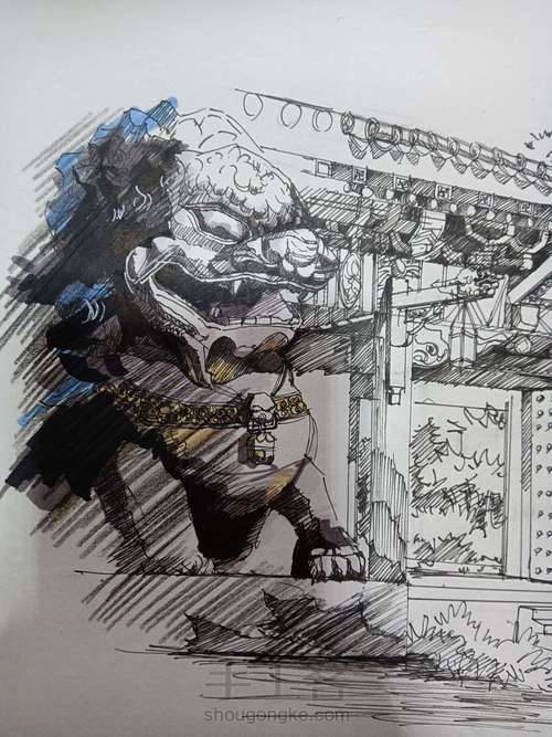 马克笔 建筑绘画 第1步