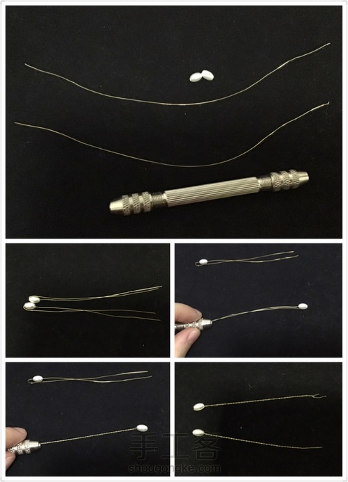 小蝴蝶缠花发卡 第5步