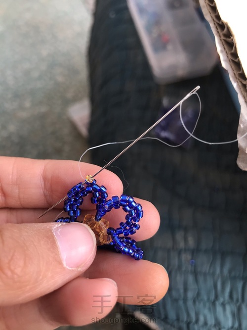蓝色花朵 第20步
