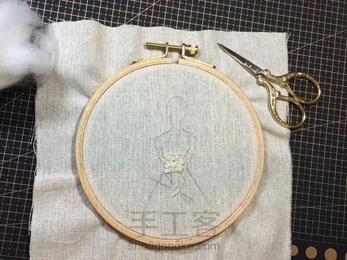 素墨原创立体刺绣作品 第2步