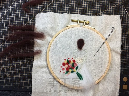 素墨原创立体刺绣作品 第5步