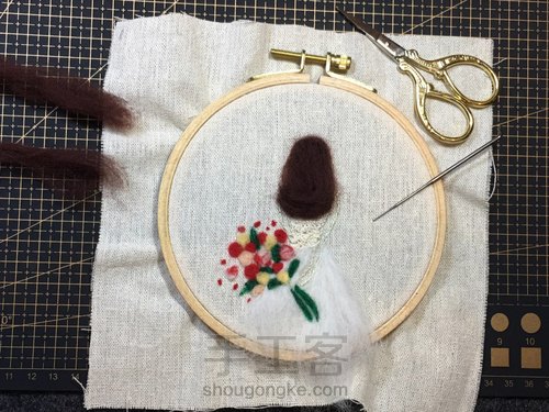 素墨原创立体刺绣作品 第6步