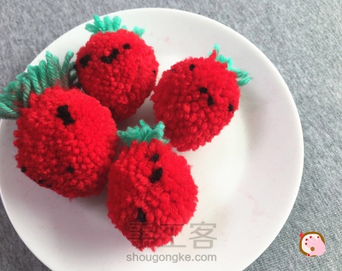 毛线草莓 第12步