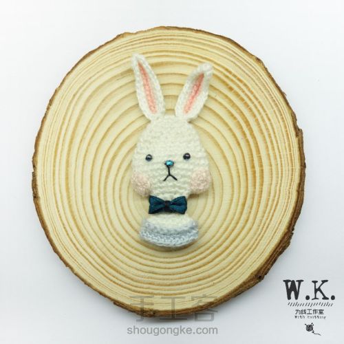 原创动物胸针系列之兔纸材料包预售 第2步