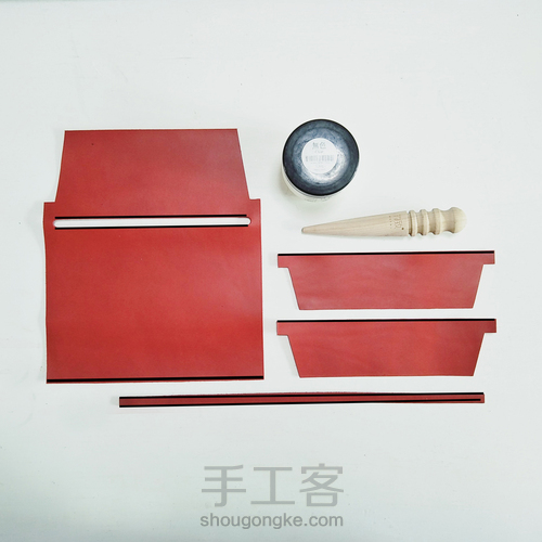 物致WUZHI皮具教程 | 意大利植鞣皮手感超棒的手拿信封包 第5步