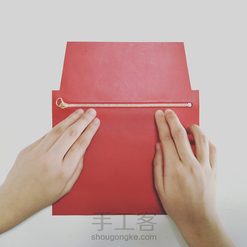 物致WUZHI皮具教程 | 意大利植鞣皮手感超棒的手拿信封包 第11步