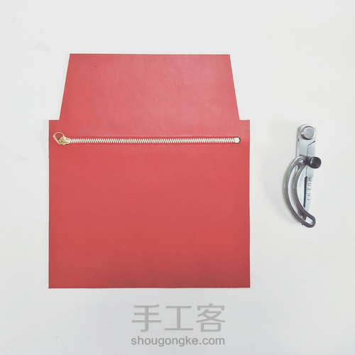 物致WUZHI皮具教程 | 意大利植鞣皮手感超棒的手拿信封包 第12步