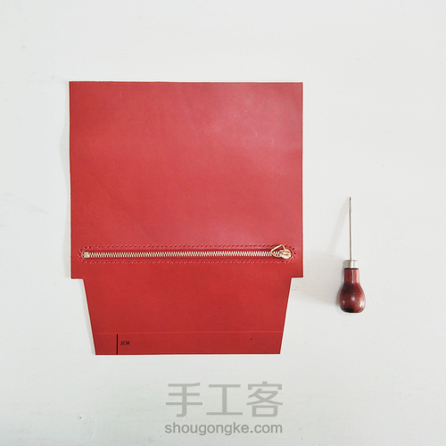 物致WUZHI皮具教程 | 意大利植鞣皮手感超棒的手拿信封包 第24步