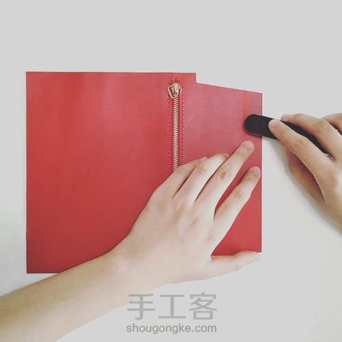 物致WUZHI皮具教程 | 意大利植鞣皮手感超棒的手拿信封包 第25步