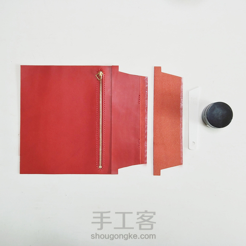 物致WUZHI皮具教程 | 意大利植鞣皮手感超棒的手拿信封包 第35步