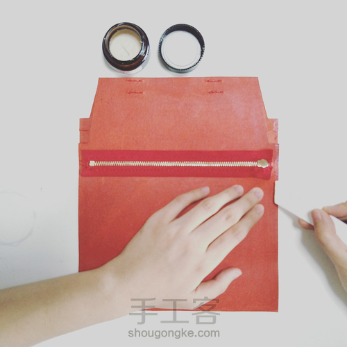 物致WUZHI皮具教程 | 意大利植鞣皮手感超棒的手拿信封包 第40步