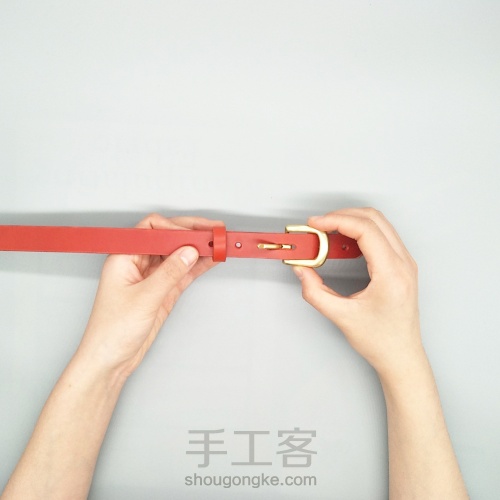 物致Vol.2手工皮具教程 |DIY一款适合新年的红腰带 第18步
