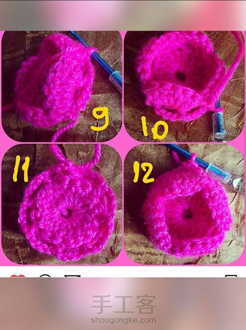 （转载教程）美丽的立体花片教程 第3步