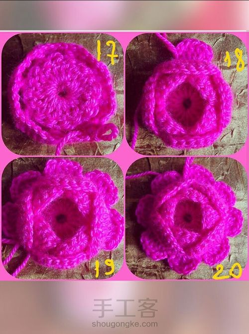 （转载教程）美丽的立体花片教程 第5步