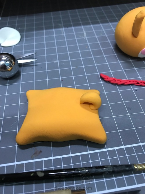 #招财秋田犬#超轻黏土摆件 第15步