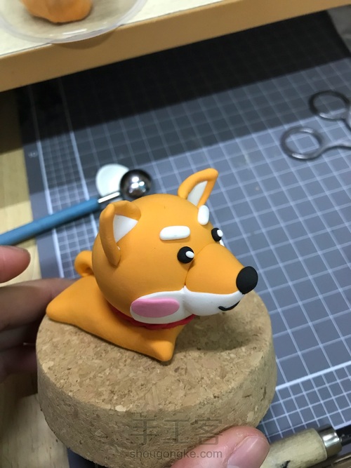 #招财秋田犬#超轻黏土摆件 第17步