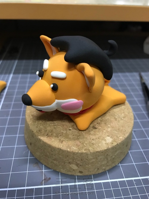 #招财秋田犬#超轻黏土摆件 第19步