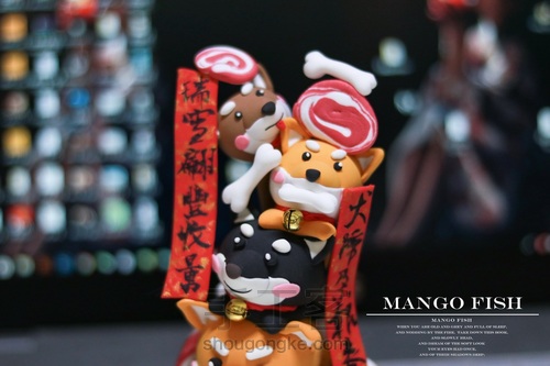 #招财秋田犬#超轻黏土摆件 第29步