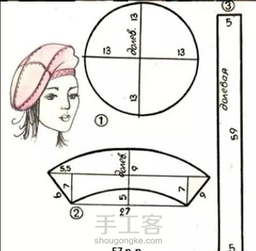 羊毛衫改制贝雷帽制作教程 第11步