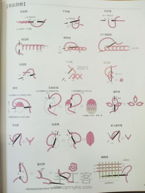 超简单的动植物刺绣图案集带教程（转载） 第12步
