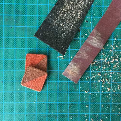 [原创]极简植鞣革耳环 第8步