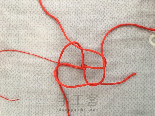 编织书签十字架 第1步