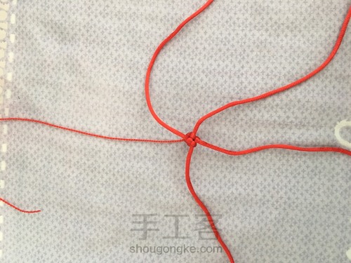 编织书签十字架 第2步