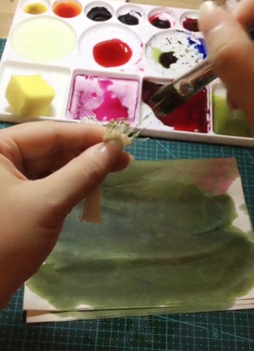 重樱烫花手工造花教程 第14步