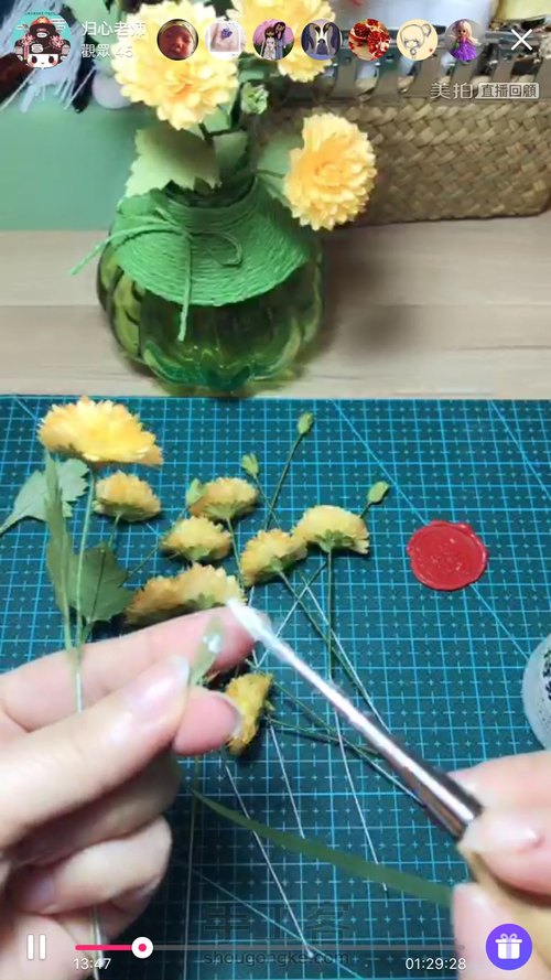 烫花造花之小雏菊的组合 第13步