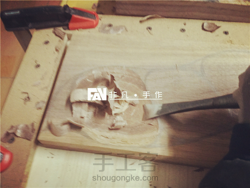 【非凡工作室】黑胡桃木平安零食盘 第3步