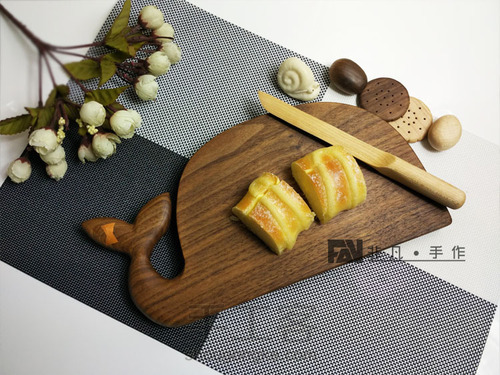 【非凡工作室】寂寞的喵星人黑胡桃木零食盘 第15步