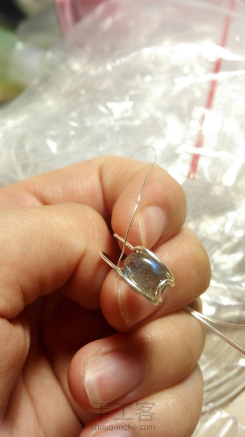 一个小小的戒面怎么包 第3步