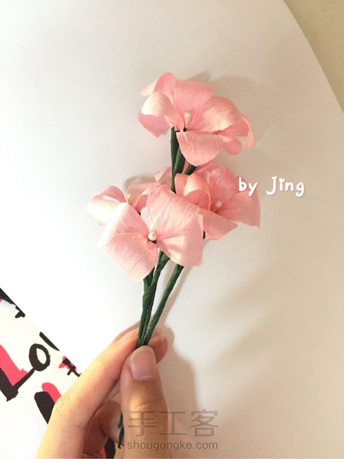 💐纸藤绣球花 第14步