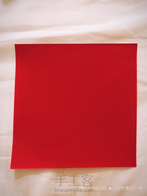 折り紙-折纸•玫瑰I 第1步