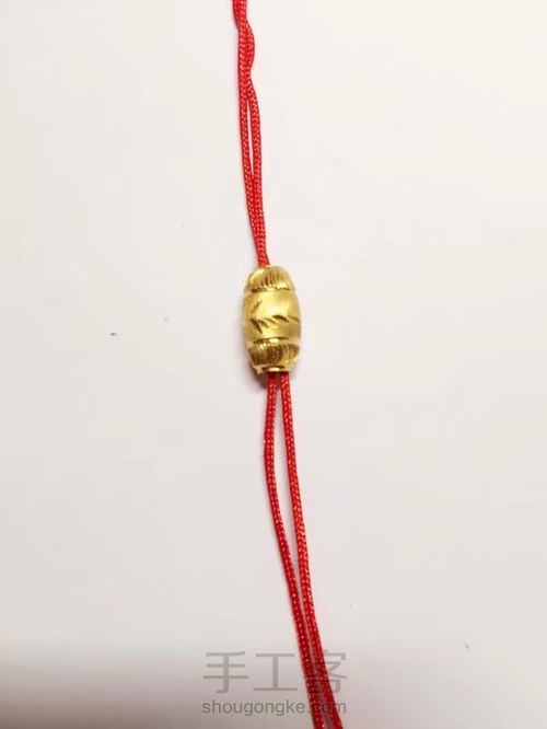 金刚结#转运珠手链 第2步