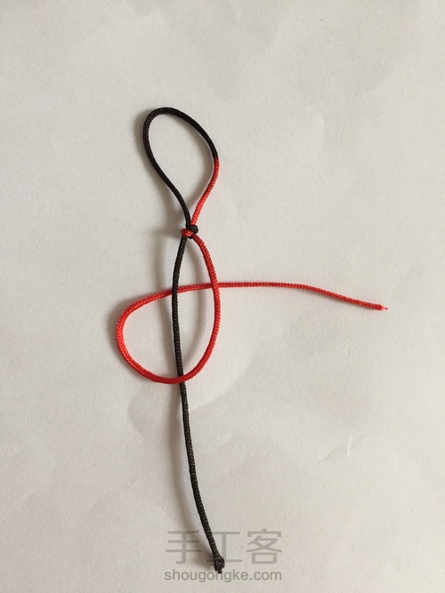 金刚结#转运珠手链 第3步