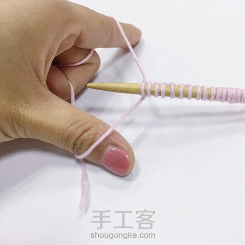 棒针围巾 第1步