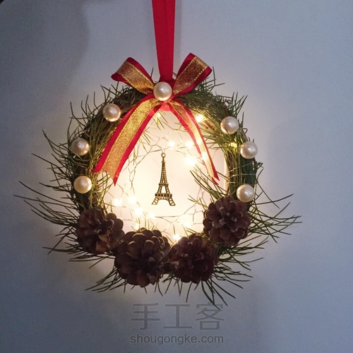 圣诞花环 第2步
